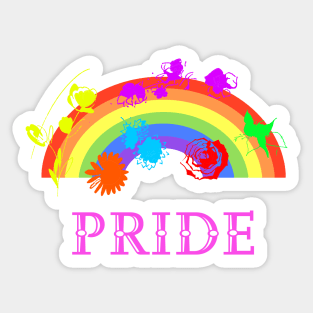 Flower Rainbow Gay Pride Message Sticker